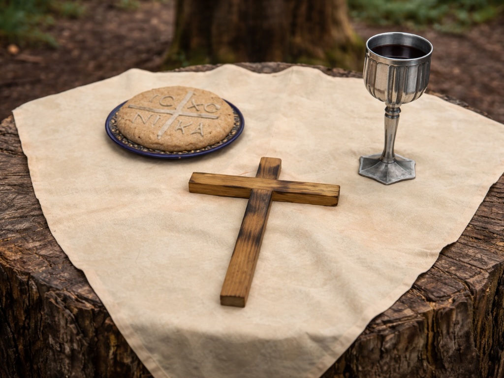 Communion bread and cup
